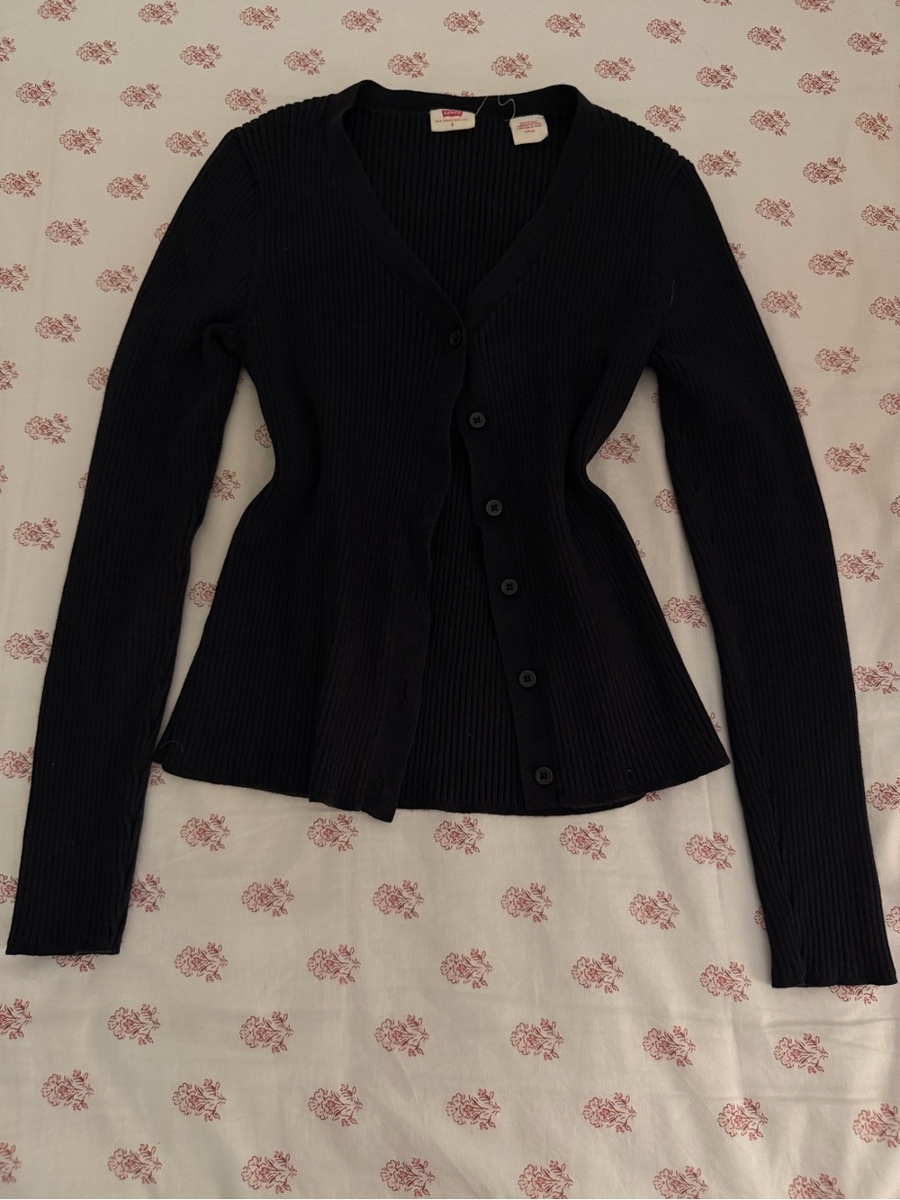 Vintage Levis Ribbed Button-Front Women’s Sweater Cardigan